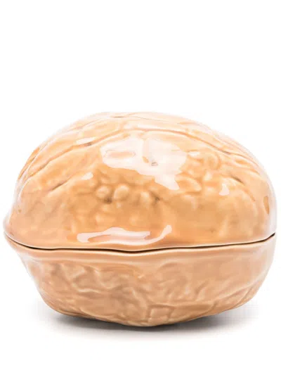 Bordallo Pinheiro Nut Trinket Box (16.5cm X 12cm) In Brown