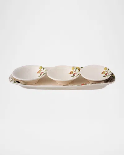 Bordallo Pinheiro Olival Platter And 3 Bowls Set
