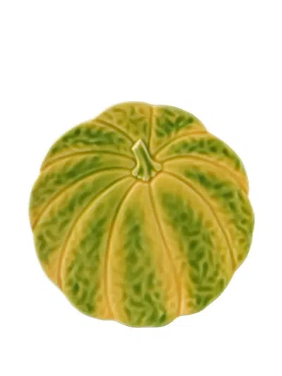 Bordallo Pinheiro Pumpkin Dinner Plate (four-person Setting) In Green