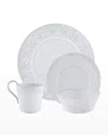 Bordallo Pinheiro Rua Nova 16-piece Dinnerware Set In White