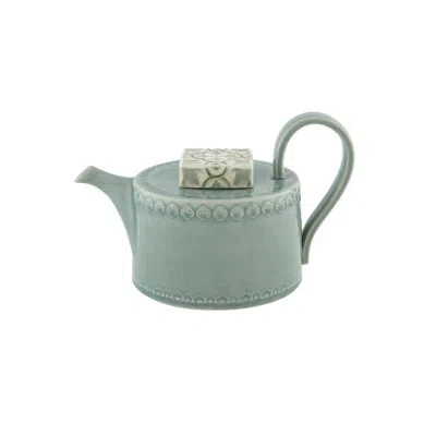 Bordallo Pinheiro Rua Nova 1.85 -oz. Terracotta Teapot In Morning Blue