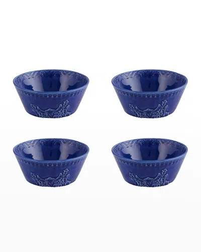 Bordallo Pinheiro Rua Nova Cereal Bowl, Set Of 4 In Blue