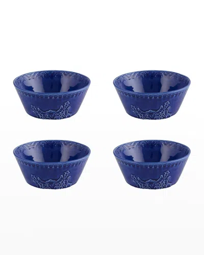 Bordallo Pinheiro Rua Nova Cereal Bowl, Set Of 4 In Indigo