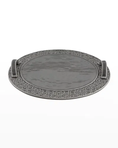 Bordallo Pinheiro Rua Nova Cheese Tray In Gray