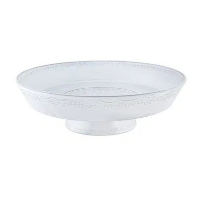 Bordallo Pinheiro Rua Nova Footed Fruit Bowl In Antique White