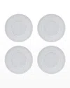 Bordallo Pinheiro Rua Nova Fruit Plate, Set Of 4 In Antique White