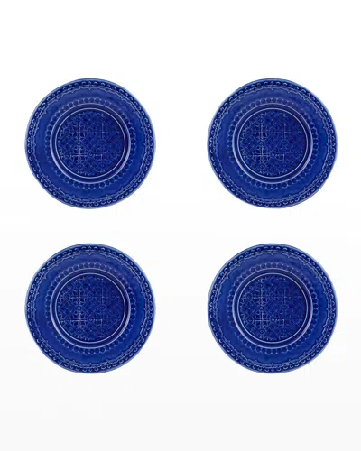 Bordallo Pinheiro Rua Nova Fruit Plate, Set Of 4 In Blue