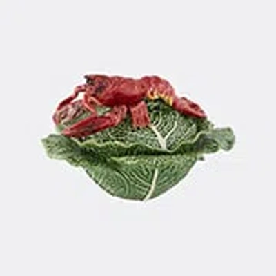 Bordallo Pinheiro Cabbage Lobster Tureen In Green