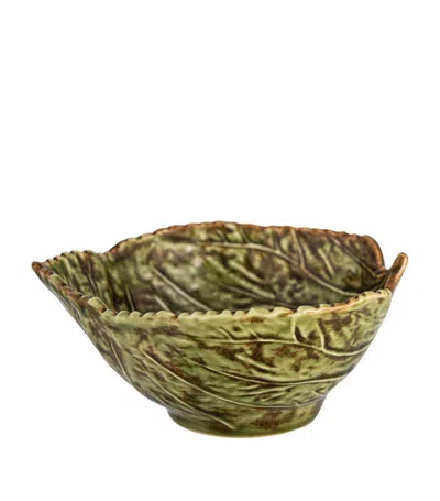 Bordallo Pinheiro Set Of 2 Acorn Cereal Bowls (17cm) In Green