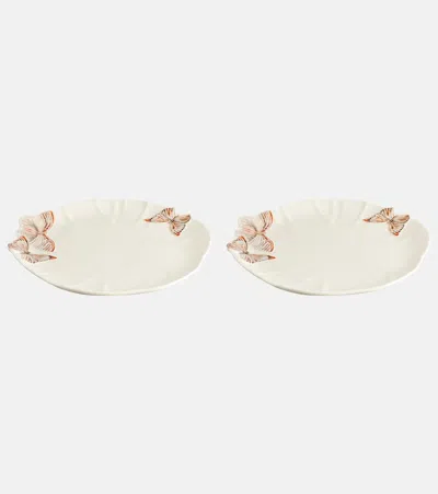 Bordallo Pinheiro Set Of 2 Ceramic Charger Plates By Claudia Schiffer