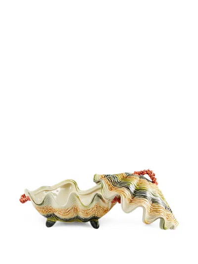 Bordallo Pinheiro Shell-shaped Coral-detail Tureen In Multi
