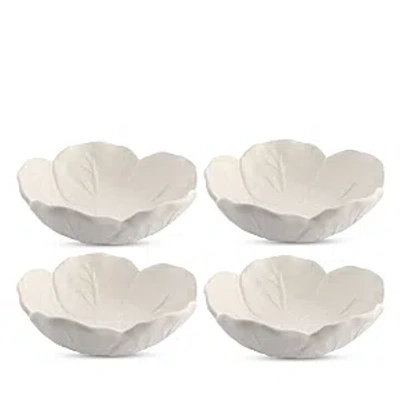 Bordallo Pinheiro Small Cabbage Bowl, Set Of 4 In White
