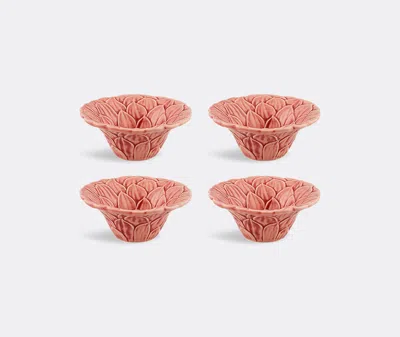 Bordallo Pinheiro Dahlia Textured Flower Bowl In Pink