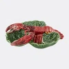 Bordallo Pinheiro Bordallo Pinhero Cabbage With Lobsters Small Appetizer Plate In Green