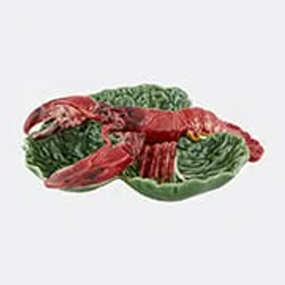 Bordallo Pinheiro Cabbage Lobster Appetizer Plate In Green