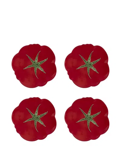 Bordallo Pinheiro Tomato Dinner Plate Set In Red