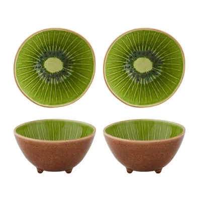 Bordallo Pinheiro Tropical Fruits Kiwi Dessert Bowl