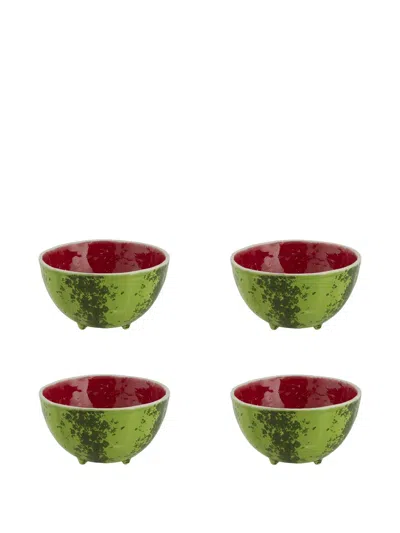 Bordallo Pinheiro Watermelon Bowl Set In Green