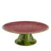 Bordallo Pinheiro Watermelon Cake Stand In Multi