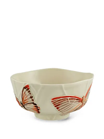 Bordallo Pinheiro X Claudia Schiffer Cloudy Butterflies Bowl (set Of Four) In Neutral