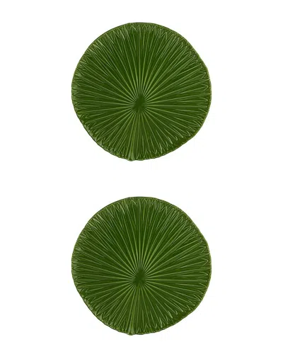 Bordallo Pinhiero Amazonia Charger Plates (set Of 2) In Green