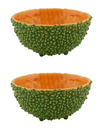 Bordallo Pinhiero Amazonia Green Bowls (set Of 2)