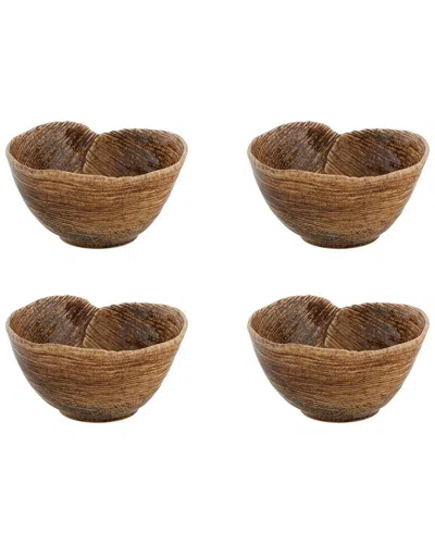Bordallo Pinhiero Bordallo Pinheiro Set Of 4 Banana Madeira Bowls