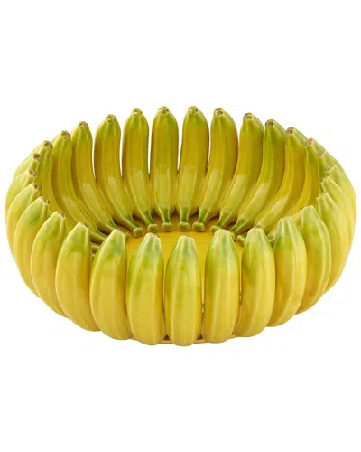 Bordallo Pinhiero Banana Madeira Centerpiece In Yellow