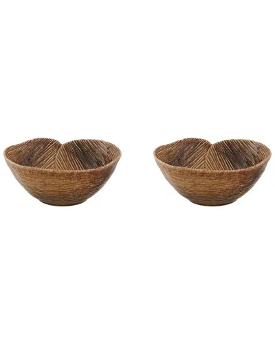 Bordallo Pinhiero Bordallo Pinheiro Set Of 2 Banana Madeira Salad Bowls