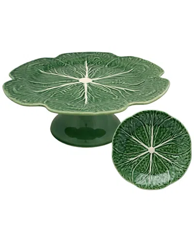 Bordallo Pinhiero Cabbage Cake Serving Set In Gray