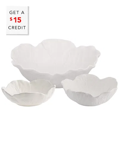 Bordallo Pinhiero Bordallo Pinheiro Cabbage Nesting Bowls Set With $15  Credit