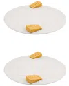 Bordallo Pinhiero Bordallo Pinheiro Set Of 2 Cheese Trays