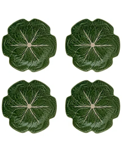 BORDALLO PINHIERO BORDALLO PINHEIRO SET OF 4 CABBAGE DINNER PLATES