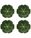 Bordallo Pinhiero Bordallo Pinheiro Set Of 4 Cabbage Dinner Plates
