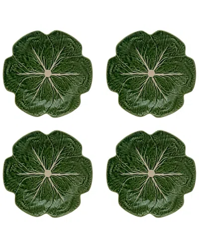 Bordallo Pinhiero Bordallo Pinheiro Set Of 4 Cabbage Dinner Plates In Green