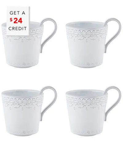 Bordallo Pinhiero Bordallo Pinheiro Set Of 4 Rua Nova Mugs With $24  Credit