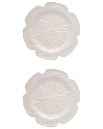 BORDALLO PINHIERO BORDALLO PINHEIRO SET OF 2 CABBAGE CHARGER PLATES