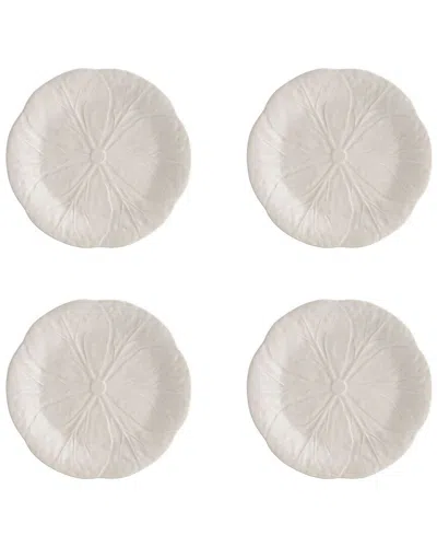 Bordallo Pinhiero Cabbage Beige Dessert Plates (set Of 4)