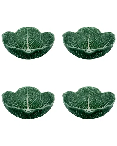 Bordallo Pinhiero Cabbage Bowl Green Cereal Bowls (set Of 4)