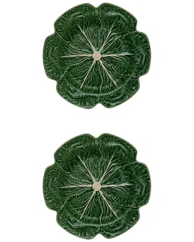 BORDALLO PINHIERO BORDALLO PINHEIRO SET OF 2 CABBAGE CHARGER PLATES