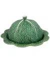 Bordallo Pinhiero Cabbage Green Cheese Tray With Lid