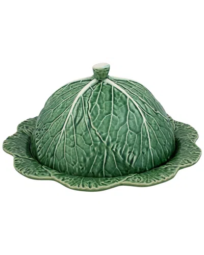 Bordallo Pinhiero Cabbage Green Cheese Tray With Lid In Blue