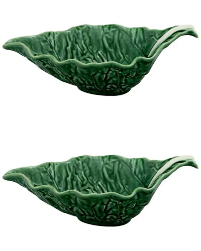 Bordallo Pinhiero Bordallo Pinheiro Set Of 2 Cabbage Sauceboats