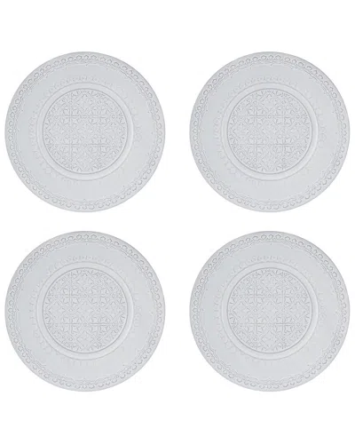 Bordallo Pinhiero Rua Nova White Fruit Plates (set Of 4)