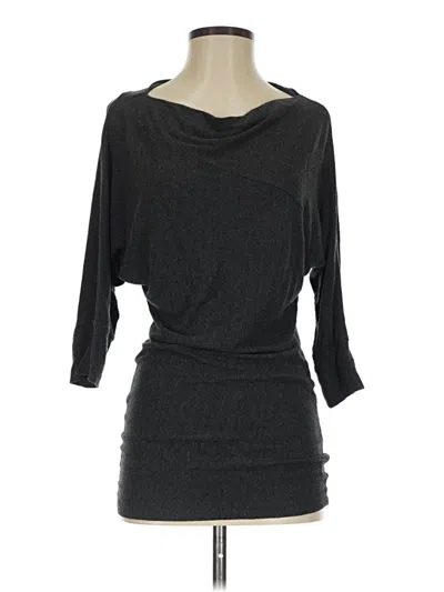 Pre-owned Bordeaux 3/4 Sleeve Top Black Cowl Neck Tops