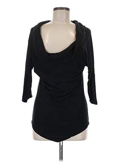 Pre-owned Bordeaux 3/4 Sleeve Top Black Cowl Neck Tops