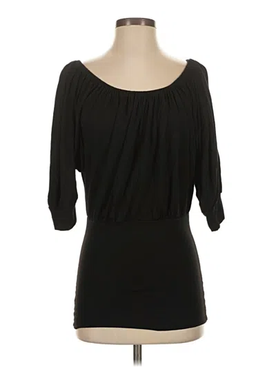 Pre-owned Bordeaux 3/4 Sleeve Top Black Sweetheart Neckline Tops