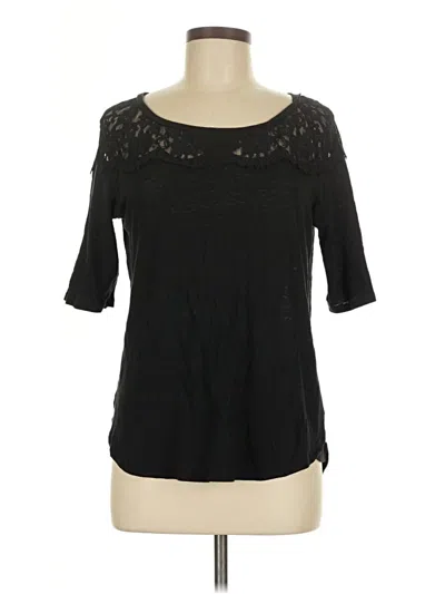 Pre-owned Bordeaux 3/4 Sleeve T-shirt In Black