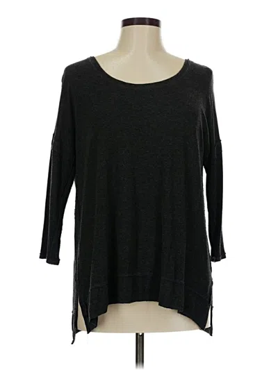 Pre-owned Bordeaux 3/4 Sleeve T-shirt In Black
