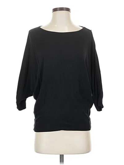 Pre-owned Bordeaux 3/4 Sleeve T-shirt In Black